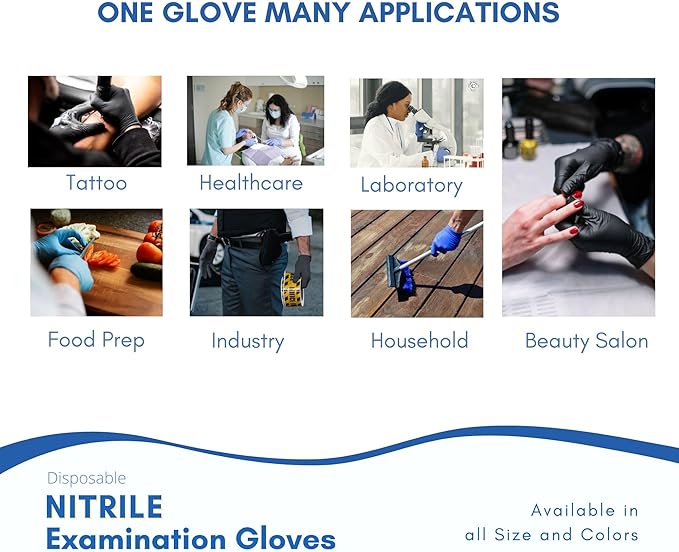 Nitrile Exam Gloves, Chemo Drug Tested, Latex-free, Powder-free, 4.3 Mil, Deep Blue