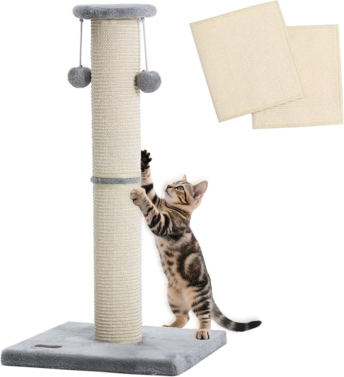 Kilodor Cat Scratching Post with 2 Replaceable Sisal Scratcher