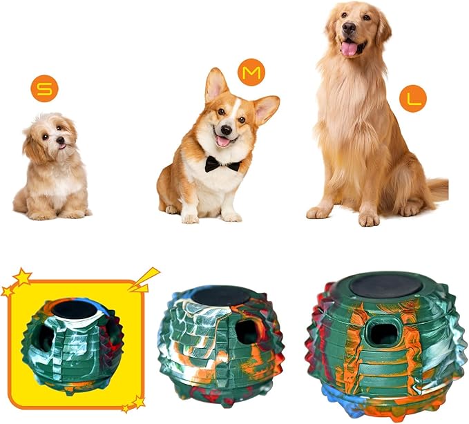 XHX Long-Lasting Interactive Dog Toy to Keep Your Pup Distracted - Safe for Dogs - Low-Mess Design - Dog Toys for Small Dogs 10-25 lbs(Green Background)