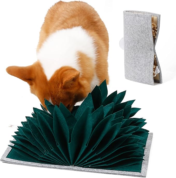 Snuffle Mat for Dogs,40 X 30Cm Sniffing Feeding Mat,Puppy Training Mat,Interactive Dog Puzzle Toy for Boredom and Stress Relief Encourages Dogs Natural Foraging Skills and Slow Feeding