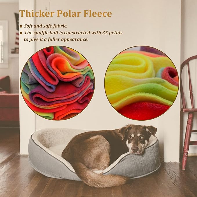 Snuffle Ball for Dogs, Slow Down Eating, Dog Enrichment Toys, Sniffle Interactive Treat Game, Enhance Sniffing, Dog Snuffle Puzzle Toy
