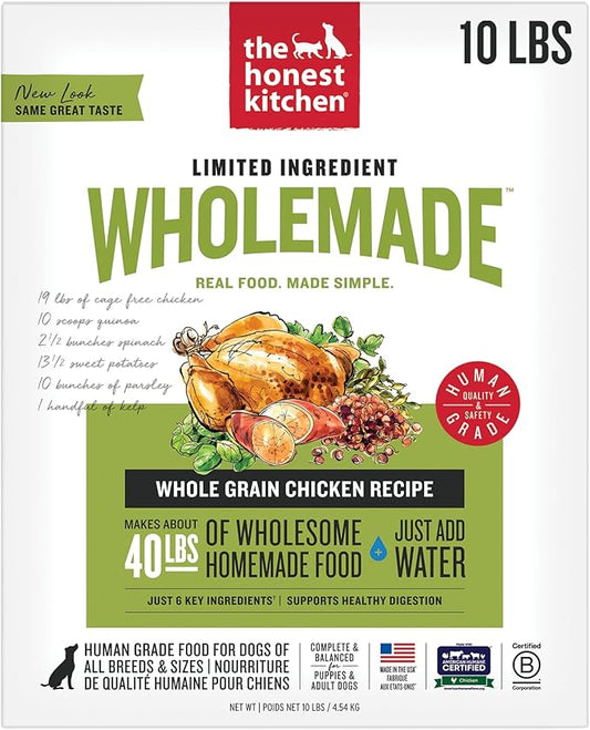 The Honest Kitchen Wholemade™ Dehydrated Limited Ingredient Chicken Dog Food, 10 lb Box