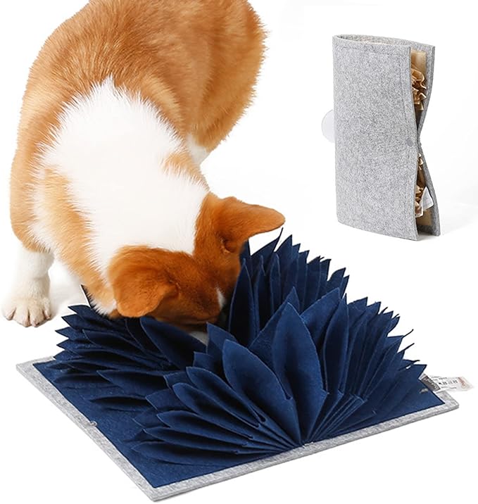 Snuffle Mat for Dogs,40 X 30Cm Sniffing Feeding Mat,Puppy Training Mat,Interactive Dog Puzzle Toy for Boredom and Stress Relief Encourages Dogs Natural Foraging Skills and Slow Feeding