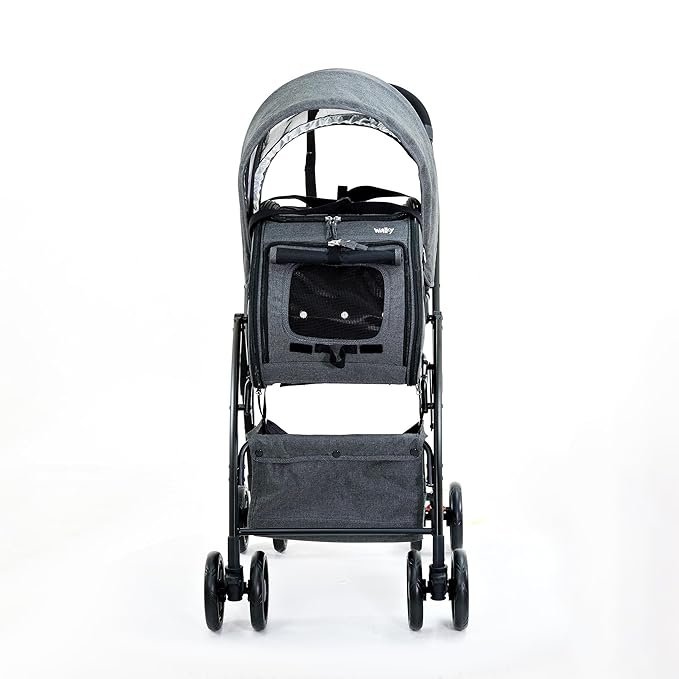FurMates Walky pet Stroller for Dogs and Cats with Removable Carrier, Sun Canopy, Strorage Pockets, Easy fold, Keep You Pets Safe, Easy to Use