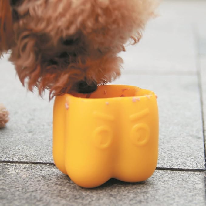 Bell Pepper Bowl,Enrichment Bowl,Dog Toys,Dog Bowl,Dog Gifts,Dog Puzzle Play Toy (Red)