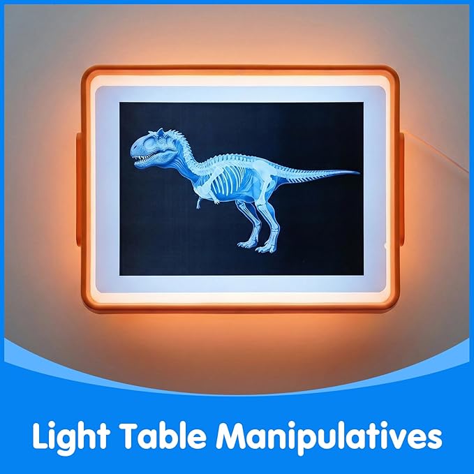15 Pcs Dinosaur Xrays & Creatures Cards，Animal Xrays for Kids，Light Table Toys，Mythical Creatures Science Kit