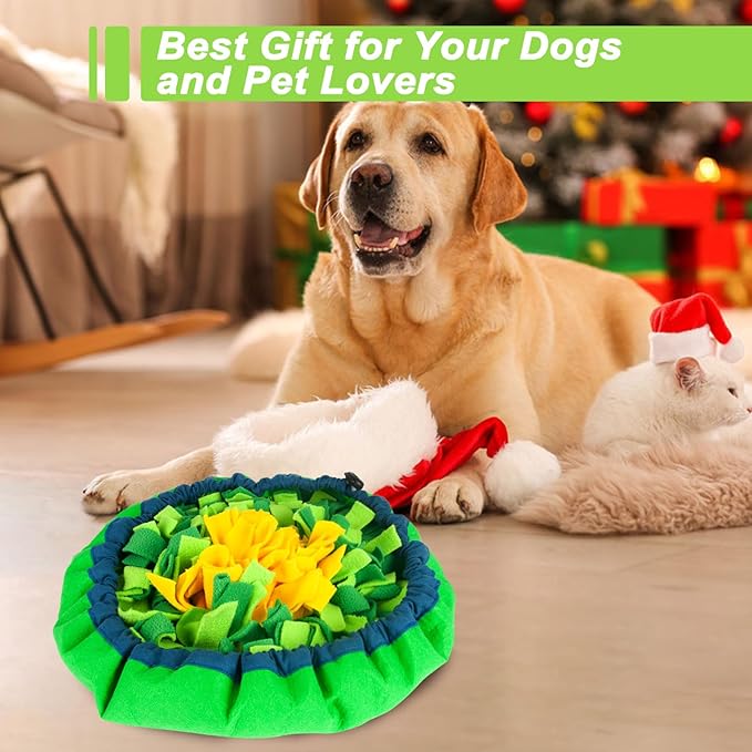 Snuffle Mat for Dogs Sniffing Feeding Mat,Dog Snuffle Mat Slow Feeding Bowl Dog Anti-Slip Nose，Adjustable Digging Toys Encourages Natural Foraging Skills and Mental Stimulation