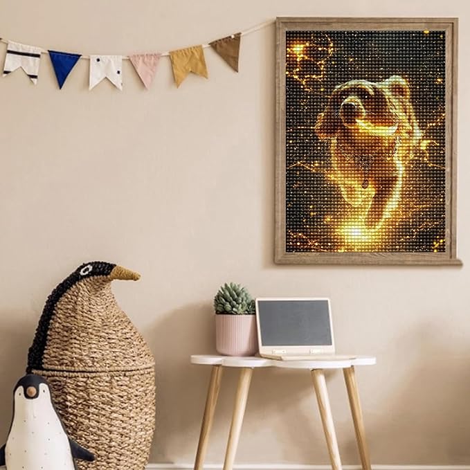 LTCZ Dog Diamond Art Kits for Adults, AnimalDiy 5d Diamond Painting Kits for Beginners, Very Suitable for Home Leisure and Wall Decoration 16 * 24Inch