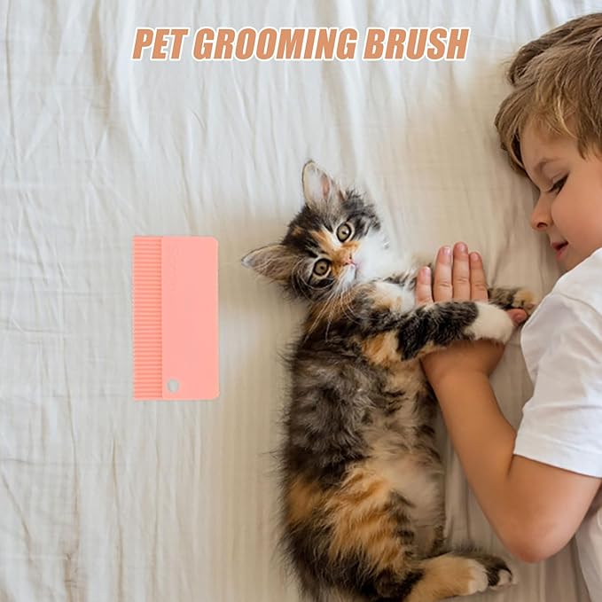 VICASKY 2pcs Pet Hair Removal Brush Set Silicone Grooming Comb for Dogs and Cats Deshedding Massage Tool for Shedding Control and Fur Cleaning
