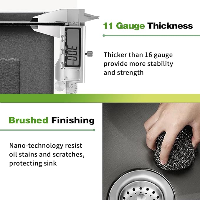 Black Kitchen And Bar Sink, 18x18 Inch Stainless Steel Drop In Modern Single Bowl Small Kitchen And Bar Sink Combo-SS Grid,Silicon Mat,Drain Strainer Set Compatibility With Modern&Classic Style