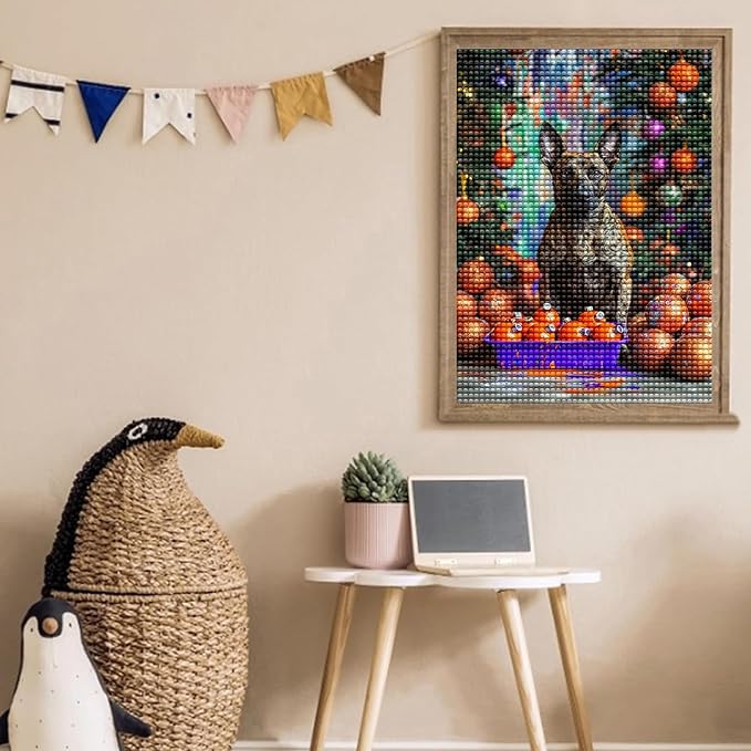 Calm Dog Diamond Art Kits for Adults, Animal DIY 5d Diamond Painting Kits for Beginners, Can Be Used As A Gift for Home and Wall Decoration 12 * 16Inch