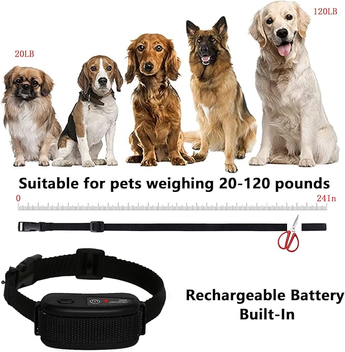 Indoor Pet Barrier for Dogs,Wireless Indoor Electric Fence,Pet Gate, Keeps Areas Off Limits,Dog Fence Waterproof/Rechargeable Training Collar (2 Dogs System)