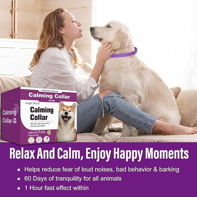 Calm Collar – 60-Day Pheromone Relief + Stress-Free Dog