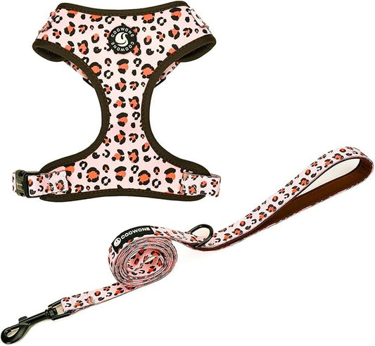 No Pull Dog Harness and Leash Set, Adjustable and Soft Padded Dog Vest Harness for Small Medium Large Dogs