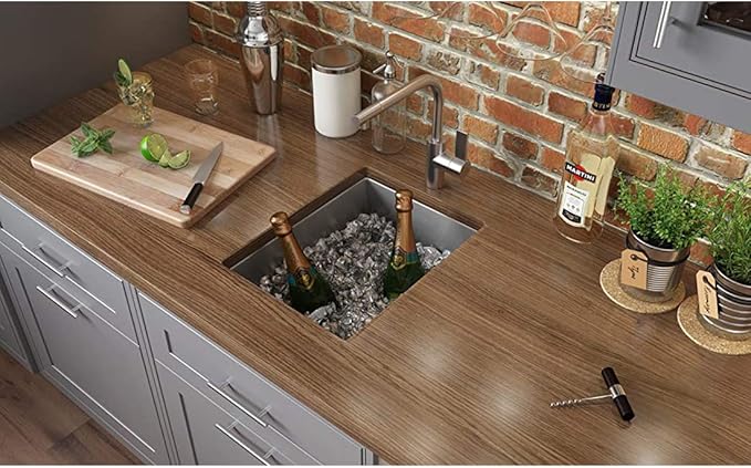 VADANIA 16-Inch Bar Prep Sink, 16"x18"x10", Single Bowl, Undermount, 18 Gauge T304 Stainless Steel, Satin Finish, with Strainer & Bottom Grid, cUPC listed