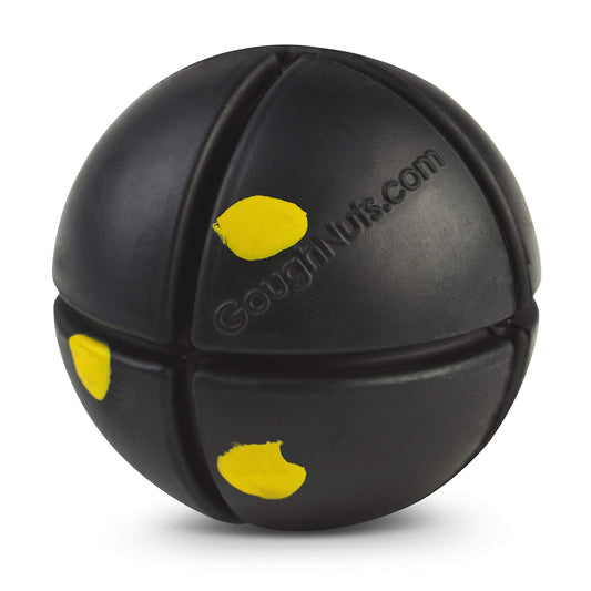 Goughnuts - Virtually Indestructible Ball - Guaranteed Dog Chew Toys for Aggressive Chewers Like Pit Bulls, German Shepherds, and Labs from 30-70 Pounds - Toughest and Durable Natu