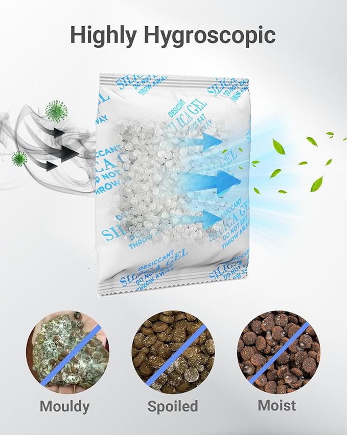 16 Pack Pet Food Desiccant Bag Compatible with PETLIBRO/PETKIT Automatic Cat Feeder, N50 Odor Eliminator Compatible with Petkit Puramax Self-Cleaning Cat Litter Box