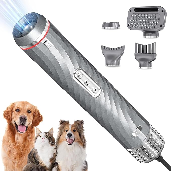 Pro Dog Dryer Kit – Salon-Speed Drying + Slicker Brush Included