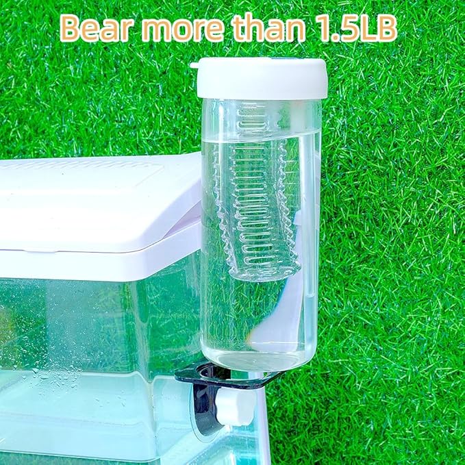 100 Cups + Feeding Ledge [Non-Suction Cup], Reptile Amphibian Food Bowls and Water Dish for Crested Gecko, Lizard Or Other Small Pet Feeder Ledge Accessories Supplies - 0.5oz Cups 100 pcs