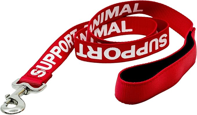 Support Pets Official ESA Emotional Support Dog Leash 6 ft – Heavy Duty Dog Leash for Large, Small, and Medium Dogs – Emotional Support Pets - Public Friendly ESA Accessory – Durable Nylon