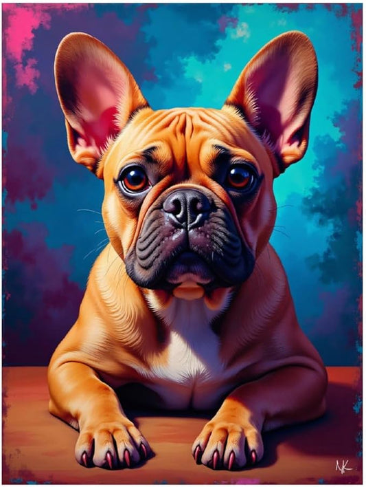 TZTTZT Diamond Art Kits for Adults - Calm Dog Portrait Vibrant Canvas Diamond Painting Kits for Adults Beginner, Frameless Diamond Painting Craft for Home Wall Decor