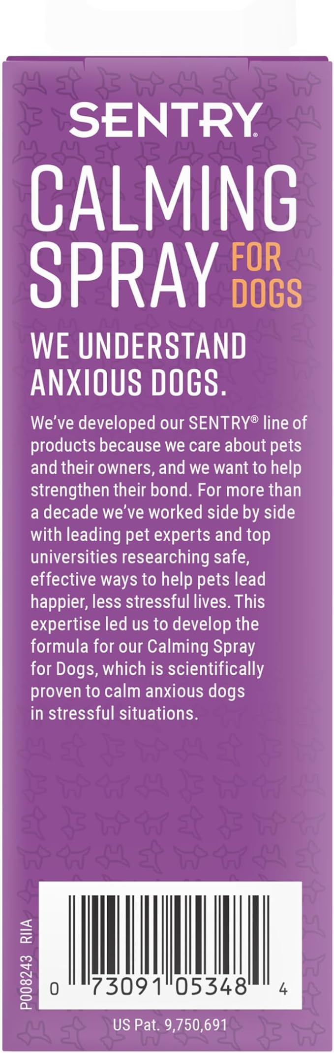 Sentry PET Care Sentry Calming Spray for Dogs, Uses Pheromones to Reduce Stress, Easy Spray Application, Helps Dogs with Separation, Travel, Loud Noises, and Anxiety, Packaging May Vary