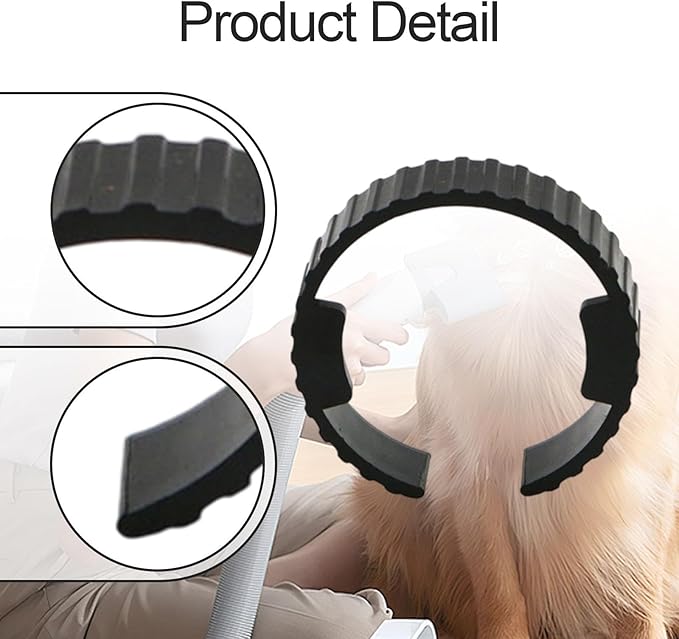 Generic 2 Pieces Dryer Hose Spare Rings, Pet Dryer Hose Clamps Wear Resistant Pipe Joint Clamp Replacement Pet Blower Accessory, Style B