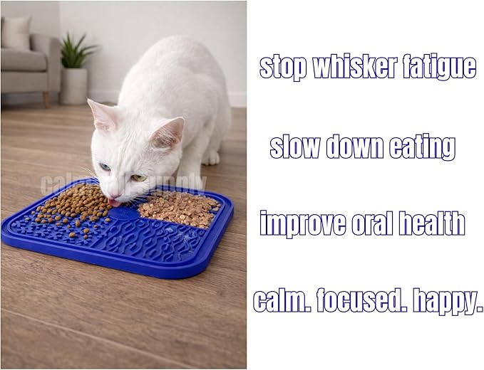 BPA-Free Silicone Dog Lick Mat with Spatula – Slow Feeder Enrichment Mat for Dogs & Cats – Strong Suction, Grooming Distraction, Freezer & Dishwasher Safe