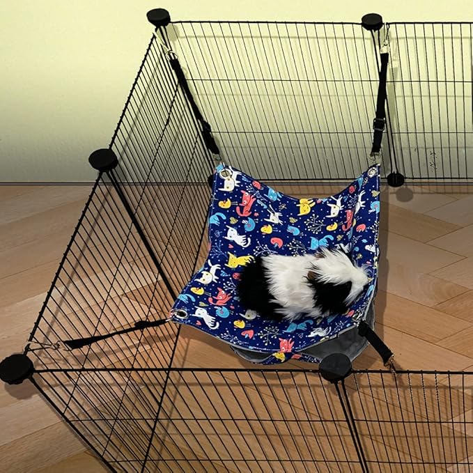 Ferret Rat Hammock Bed Nation Cage Accessories Kit Set Staff House and Hideouts Cave for Guinea Pig Ferret 13.8inch