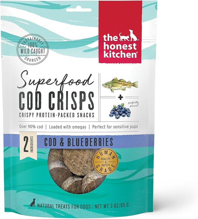 The Honest Kitchen Superfood Cod Crisps: Cod & Blueberry, 3 oz