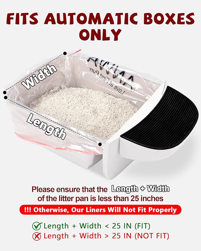 ANWA 150 Count Litter Box Robot 4/5/5 Pro/EVO Waste Bags, Upgraded 1.5X Thicker Cat Litter Bags for Automatic Litter Box, Drawstring Design, Zero Leaks