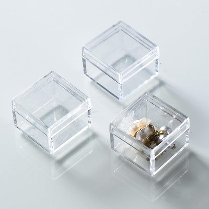 KissYou Small Clear Box Acrylic Candy Boxes with Lids Plastic Square Cube Jewelry Storage Contanier Easter Decorative Boxes