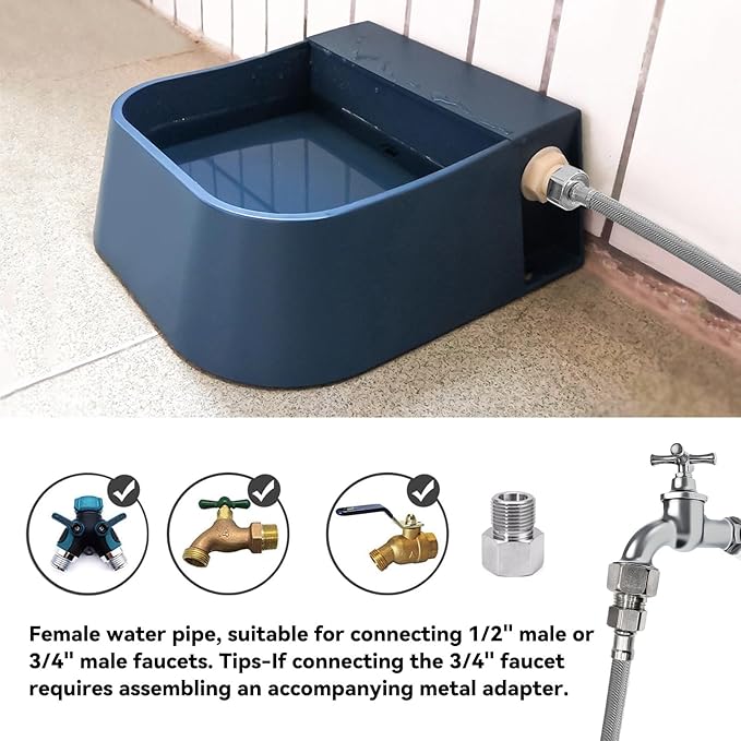 Enjoying Automatic Dog Water Dispenser 2L Outdoor/Indoor Pet Waterer Feeder Self Filling Water Float Valve Livestock Waterer for Dog Cat Chicken