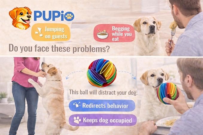 6" Snuffle Ball Toy for Dogs – Treat Hiding Toy for Sniffing & Mental Stimulation - Interactive Enrichment Dogs