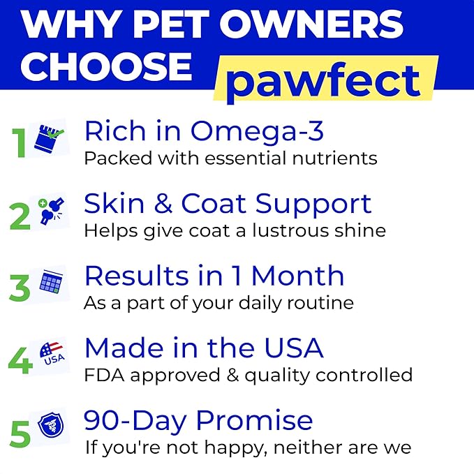 PAWFECTCHEW Fish Oil for Dogs - Natural Omega-3 - Skin & Coat Support - Liquid Food Supplement for Pets - Natural EPA + DHA Fatty Acids for Joints, Immune & Heart Health 16oz - Pollock & Salmon Oil