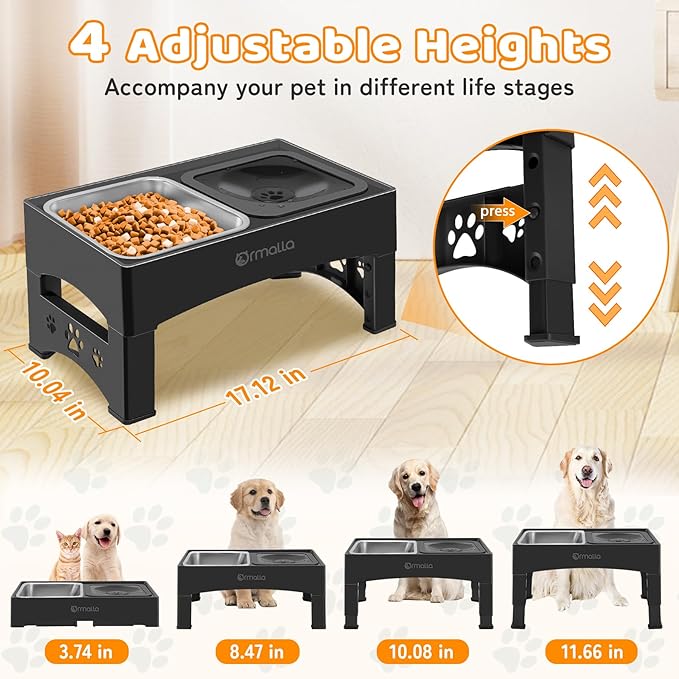 Raised Stainless Steel Style-US Black