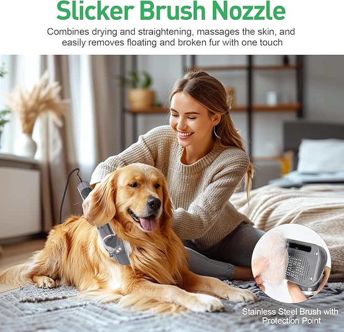 Pro Dog Dryer Kit – Salon-Speed Drying + Slicker Brush Included