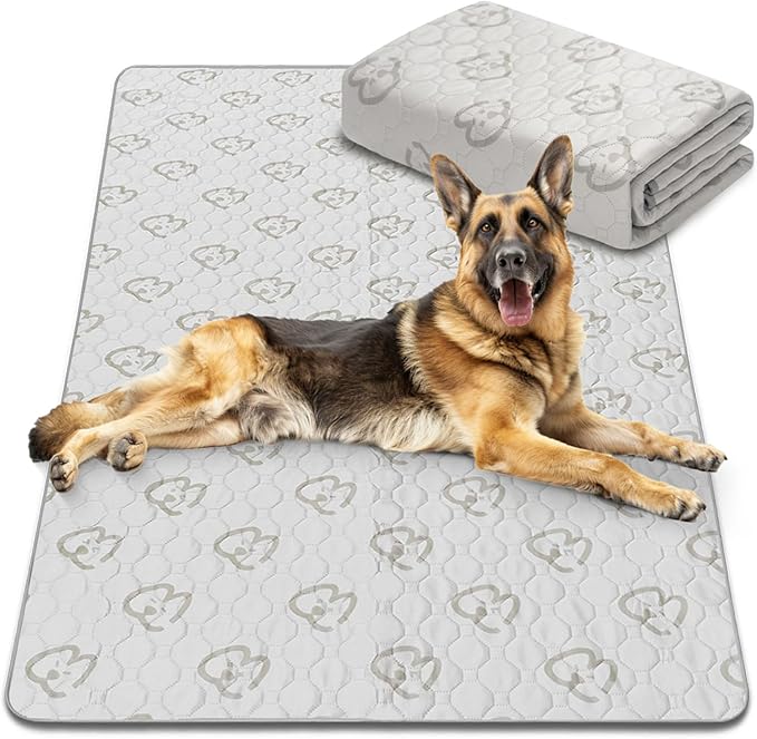 FXW Washable Pee Pads for Dogs, Puppy Pads with Super Absorbent, Specifically Designed for Potty Training, 30" x 70" Rectangle, Khaki, 1 Pack
