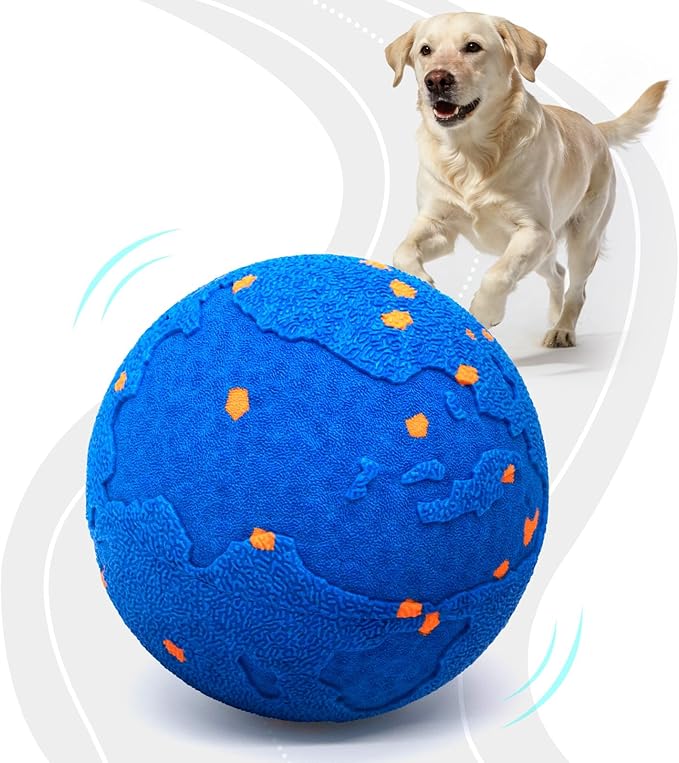 Blue Interactive Dog Toy, Pet Ball Toys Automatic Moving Bouncing and Rotating, Interactive Cat Toy for Indoor Cats,