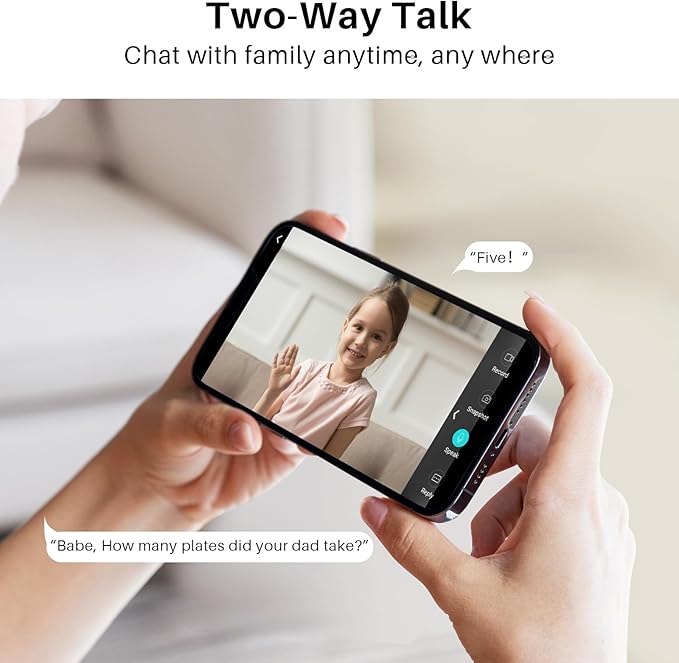 WUUK 4MP Indoor Security Camera, Pan Tilt Cam for Baby/Elder/Dog/Pet, Wi-Fi Home Security, Motion Detection & Tracking, Night Vision, 2-Way Audio, Compatible with Alexa & Google Home (2 Pack)