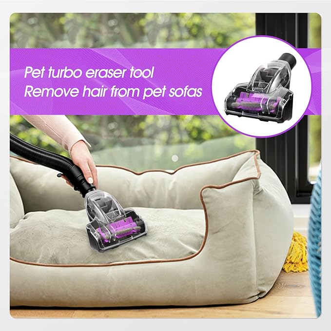 Upgraded 1.35in 2252 Pet Turbine eraser Hair Brush Tool Attachment for Bissell Cleanview Swivel Pet Crosswave 2252 2489 2486 2254 22543 24899 3437F 3774F 27909 Vacuum Replacement Parts 1608089 Purple