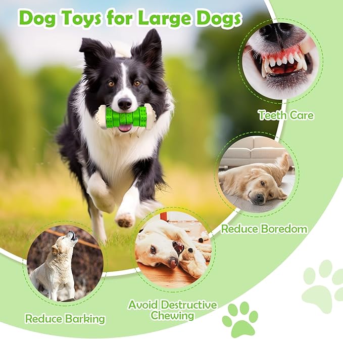 RUXAN Chew Toys for Dogs, Dog Toys Chewers, Chew Toys for Dogs, Tough Interactive Dog Toy, Dog Toys to Keep Them Busy (Green)