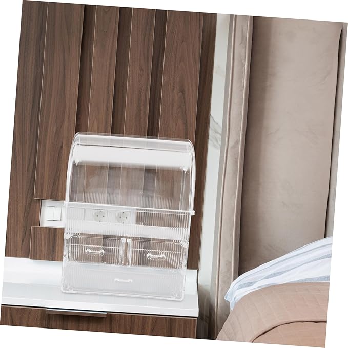 PartyKindom Cosmetic Organizer Drawers Box Desktop Cosmetic Organizer Makeup Desk Large Capacity Storage Bin