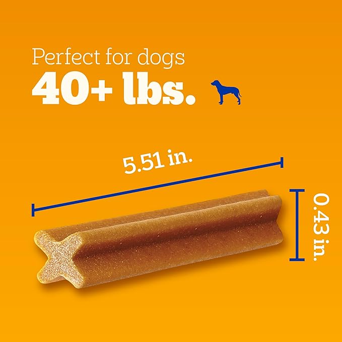 Pedigree Dentastix Large Breed Dog Treats, Original Flavor, 2.08 lb. Bag (40 Treats)