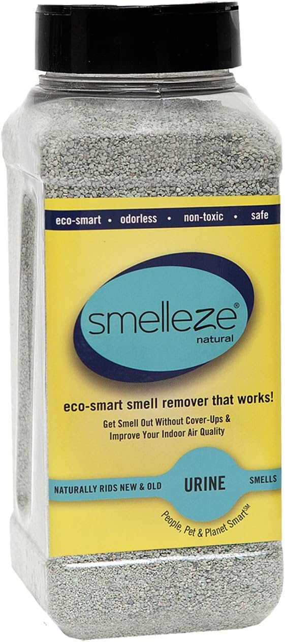 SMELLEZE Natural Urine Smell Removal Deodorizer: 2 lb. Granules Stops Urine Stench