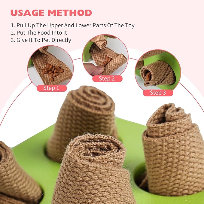 Dog Enrichment Puzzle Toy Snuffle Cube Toy,Interactive Dog Puzzle Toys Encourage Stimulation Food Foraging Skill, Resistant Rope to Hide Treat for Aggressive Puppy,Small,Medium,Large Dogs