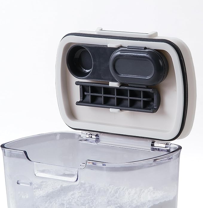 Progressive International Prepworks ProKeeper 2- Piece Kitchen Clear Food Baker's Kitchen Storage Organization Canister Set (Powdered Sugar 1.4-Quart)