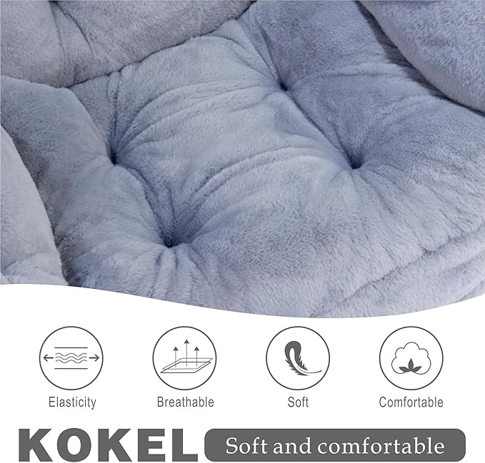 Kokel Lazy Chair with Folding Ottoman,Living Room Chairs, Accent Contemporary Lounge Chair, Single Steel Frame Leisure Sofa Chair with Armrests and A Side Pocket (TM10GRAY)