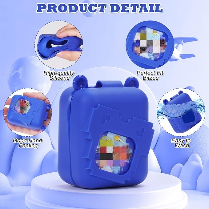 YouKnow Silicone Case for Bitzee Disney Interactive Toy Digital Pet and Case, Protective Skin Sleeve for Bitzee Virtual Electronic Pets Accessories (Case Only) (Blue)