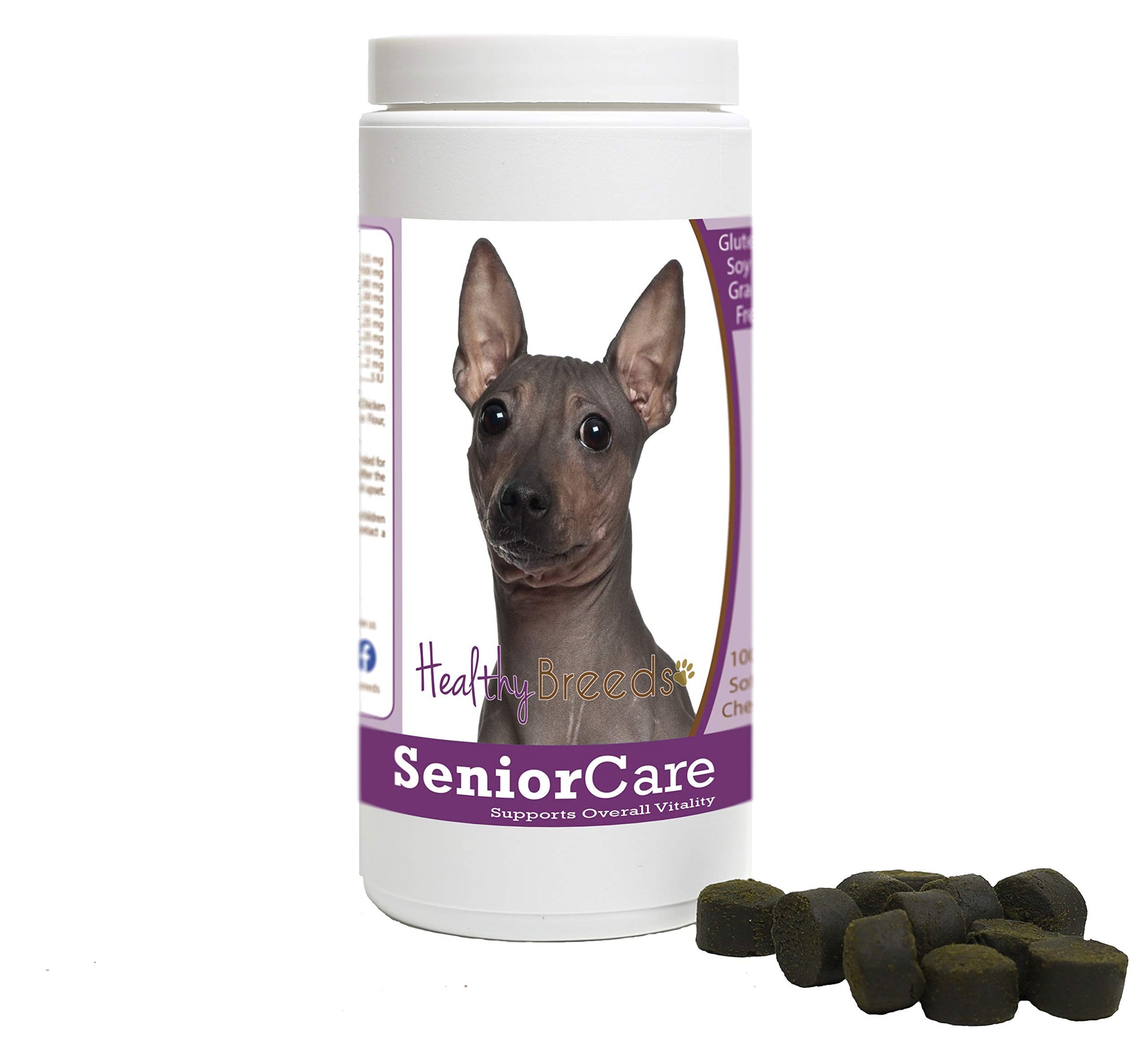 Healthy Breeds American Hairless Terrier Senior Dog Care Soft Chews 100 Count